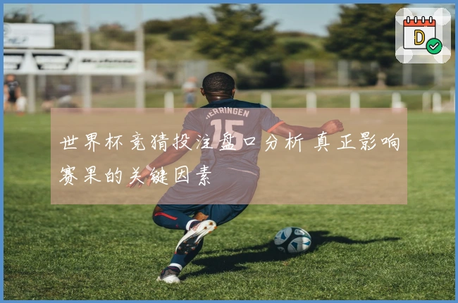 世界杯竞猜投注盘口分析 真正影响赛果的关键因素